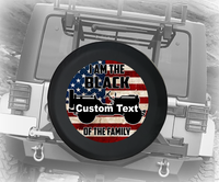 I am the Black Sheep of the Family USA Flag- Personalized Spare Tire Cover