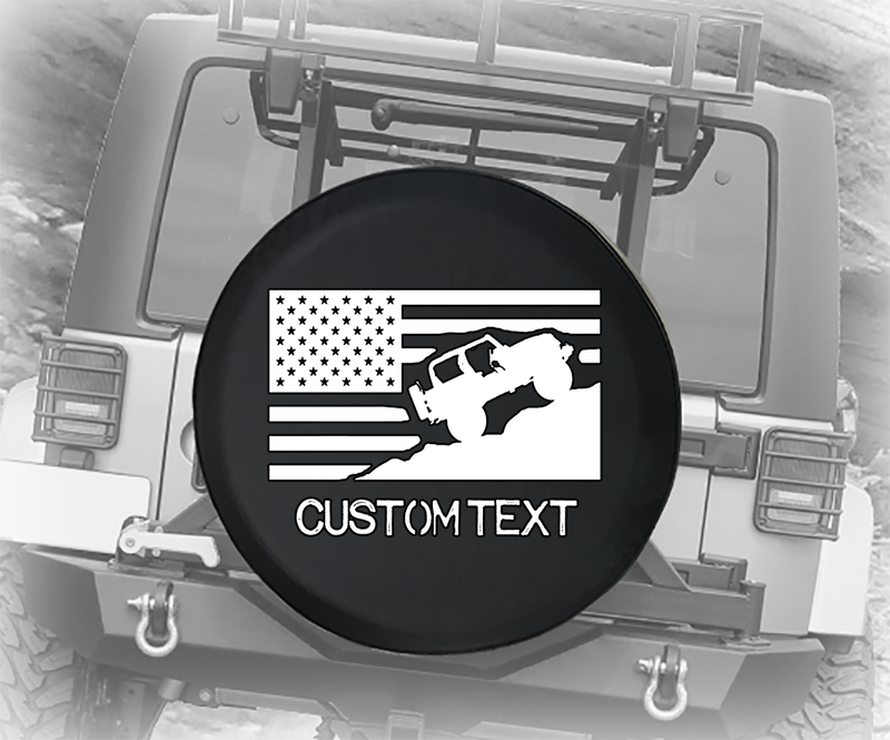 American Offroad USA Flag- Personalized Spare Tire Cover