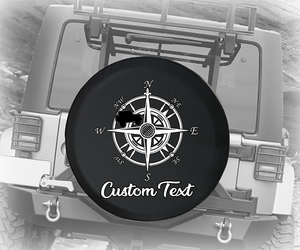 Nautical Compass Map American 4x4- Personalized Spare Tire Cover