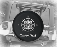 Nautical Compass Map Camping - Personalized Spare Tire Cover