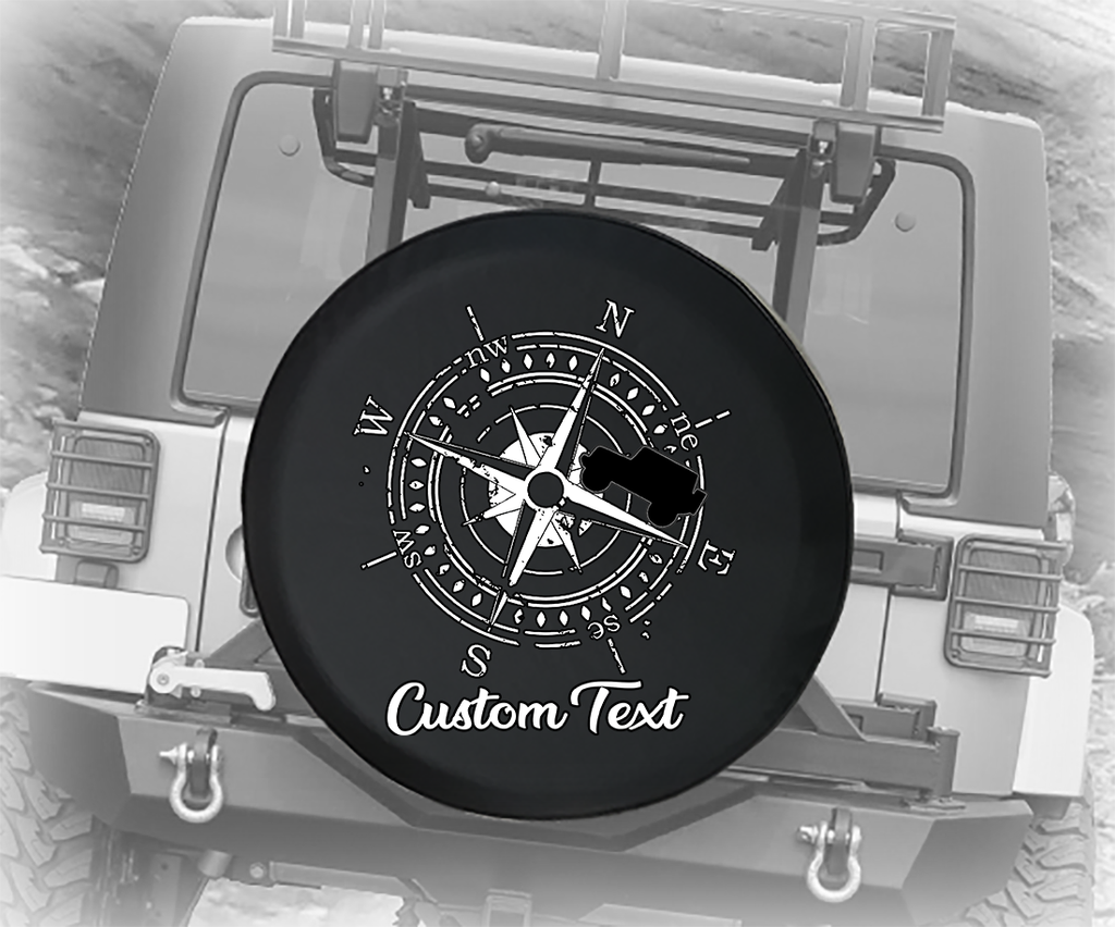 Vintage Compass American 4x4 - Personalized Spare Tire Cover