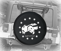 Distressed American 4x4 USA Stars- Personalized Spare Tire Cover