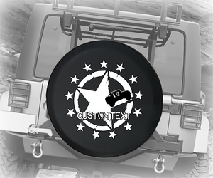 Betsy Ross American Military Star - Personalized Spare Tire Cover