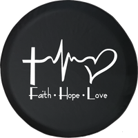 Faith Hope Love Cross Heart EKG Jesus Religious 