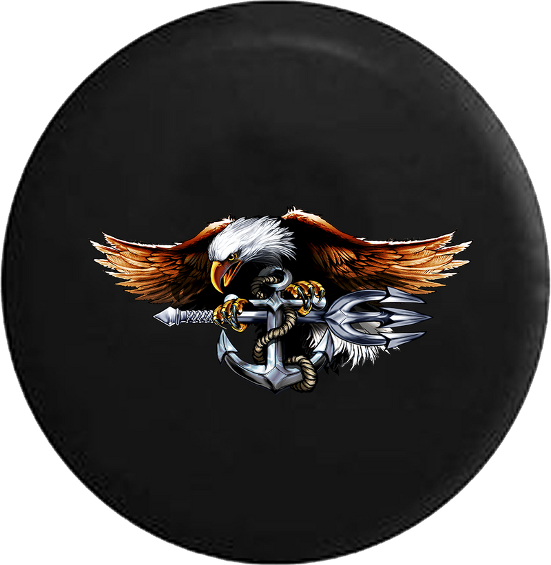 US Navy Seals American Eagle with Silver Anchor RV Camper Spare Tire Cover-35 inch