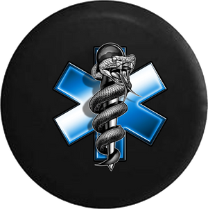 EMS Emergency Medical Logo Snake Around Staff RV Camper Spare Tire Cover-35 inch