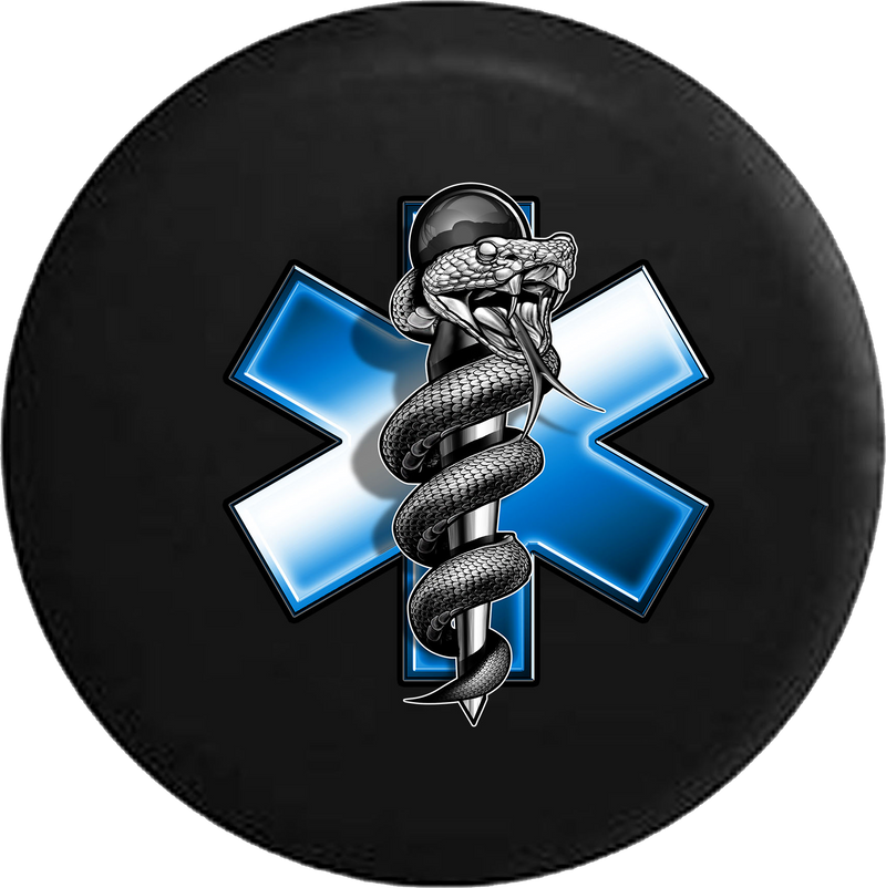 EMS Emergency Medical Logo Snake Around Staff RV Camper Spare Tire Cover-35 inch