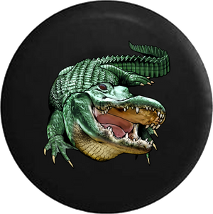 Green Alligator Crocodile Swamp Life RV Camper Spare Tire Cover-35 inch