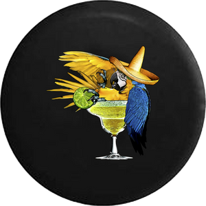 Parrot in Margarita Glass Tropical Beach Vacation 
