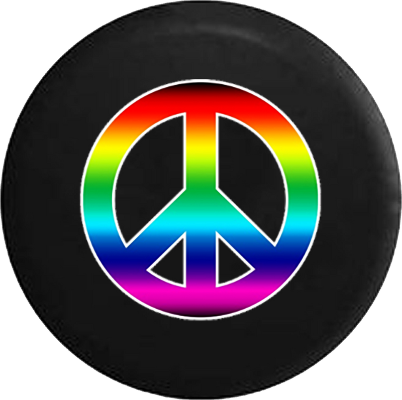 Rainbow Colorful Peace Sign Gay 