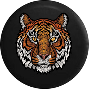 Orange Tiger Stripes Mosaic  