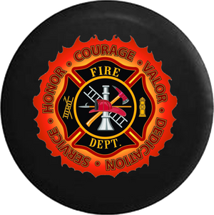 Fire Department Courage Honor Valor Service Red Line 