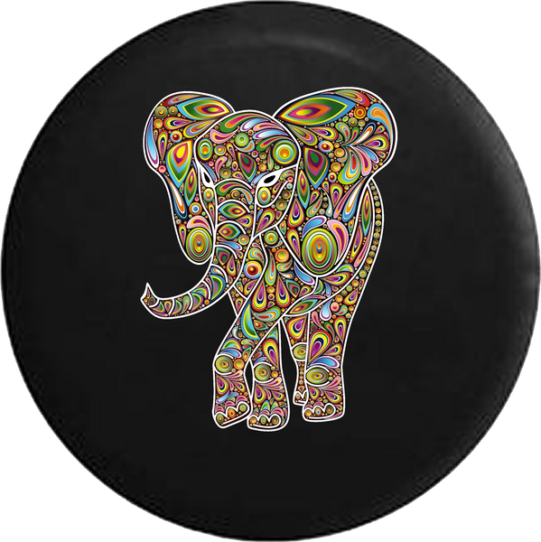 Tire Cover PRO | African Elephant Psycodelic Hippie Good Luck ...