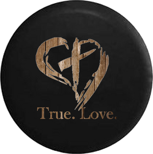 True Love Christian Wood Cross in Heart God  