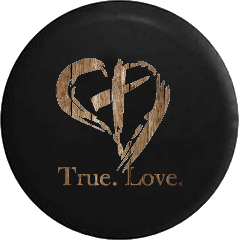 True Love Christian Wood Cross in Heart God  