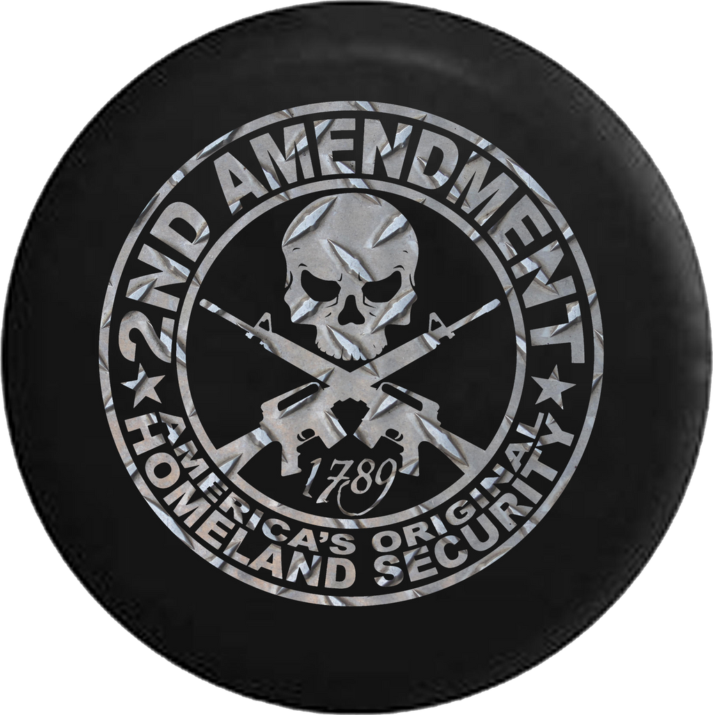 2nd Amendment Homeland Security Skull Rifles Diamond Plate  