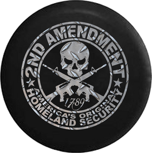 2nd Amendment Homeland Security Skull Rifles Diamond Plate  