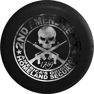 Jeep Liberty Spare Tire Cover With 2nd Amendment Homeland Security Print (Liberty 02-12)