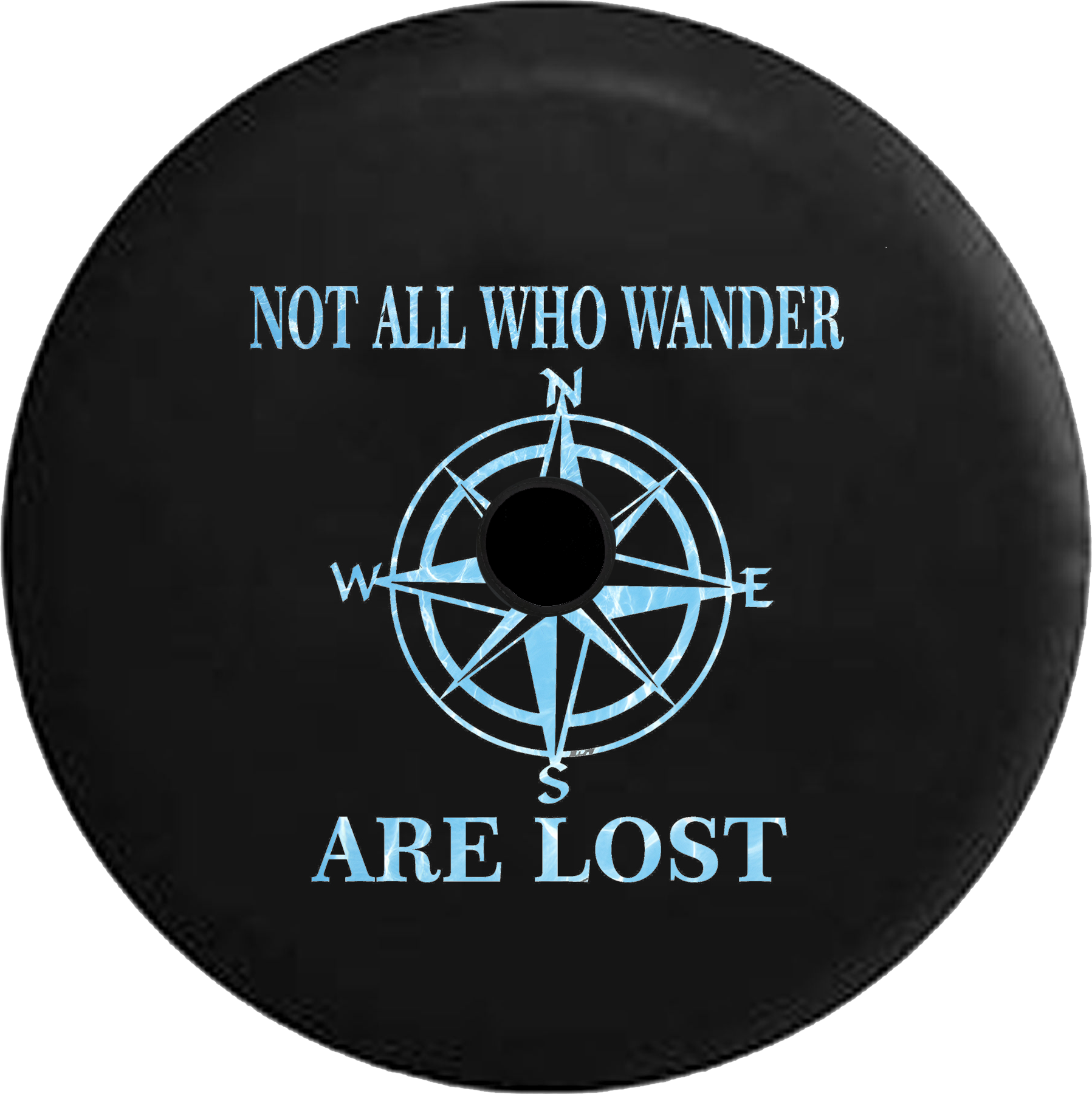 Tire Cover PRO Not All Who Wander Ocean Water Reflection Spare Tire Cover -BLACK-CUSTOM SIZE/COLOR/INK – TireCoverPro