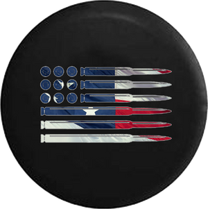 Rifle Pistol Bullets Rounds American Flag 2A American Flag 