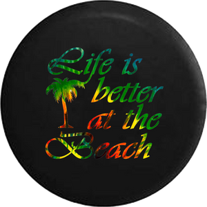 Life is Better at the Beach Tiedye Palm Tree 