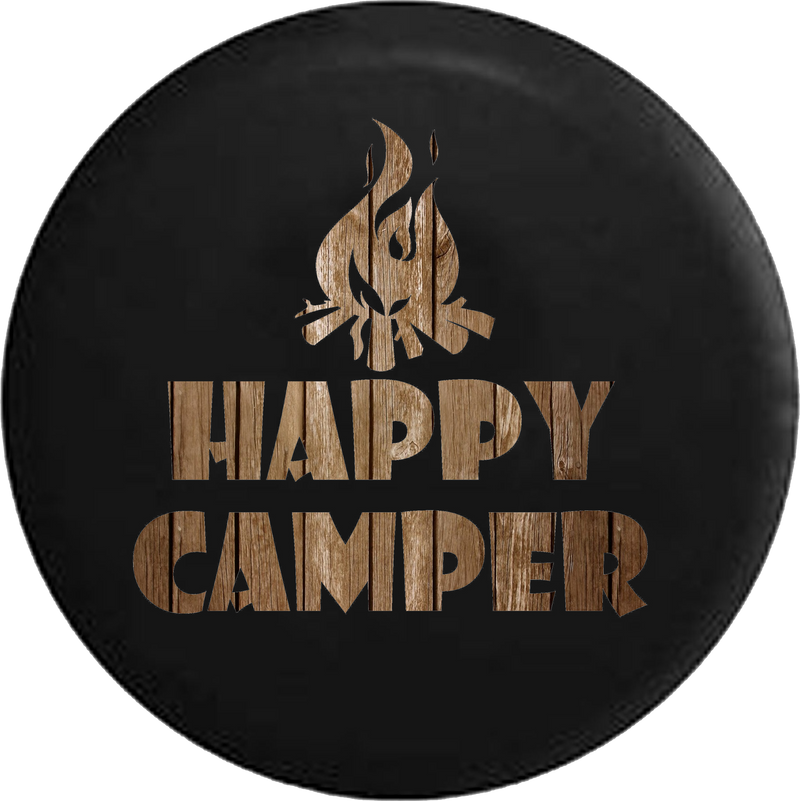 Happy Camper Campfire Distressed Barn Wood 