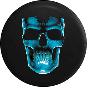 Cracked Blue Skull Jeep Liberty Spare Tire Cover