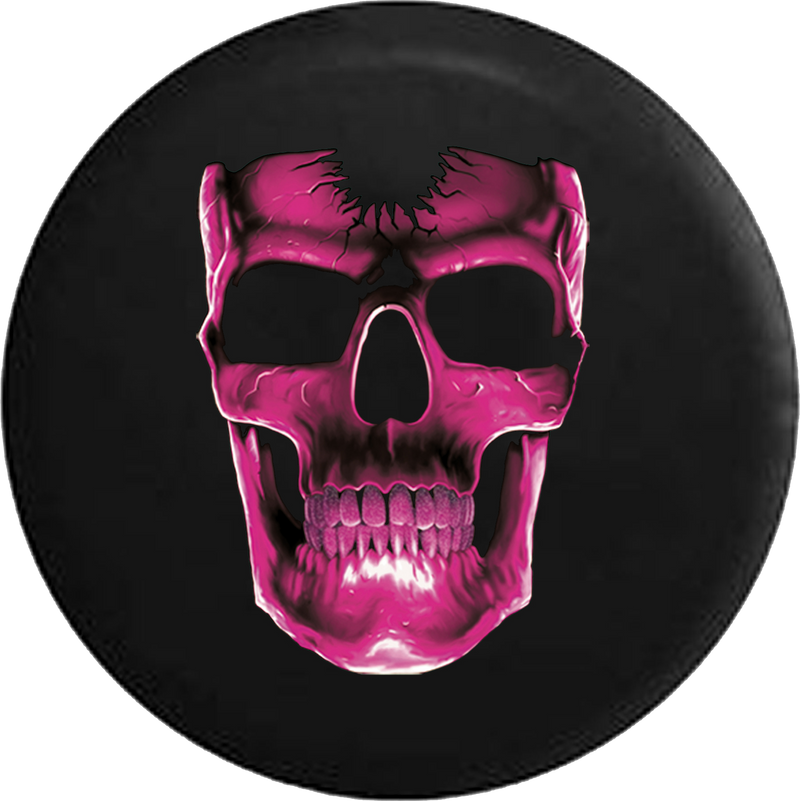 Cracked Pink Skull Jeep Liberty Spare Tire Cover