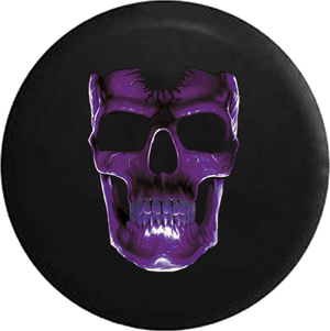 Cracked Purple Skull Jeep Wrangler Tire Cover (Wrangler JK, TJ, YJ)