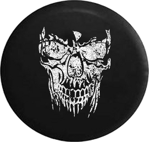 Distressed - Grinning Reaper Skull Heavy Jeep Camper Spare Tire Cover H222 35 inch