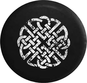 Distressed - Celtic Eternity Knot Jeep Camper Spare Tire Cover J310 35 inch