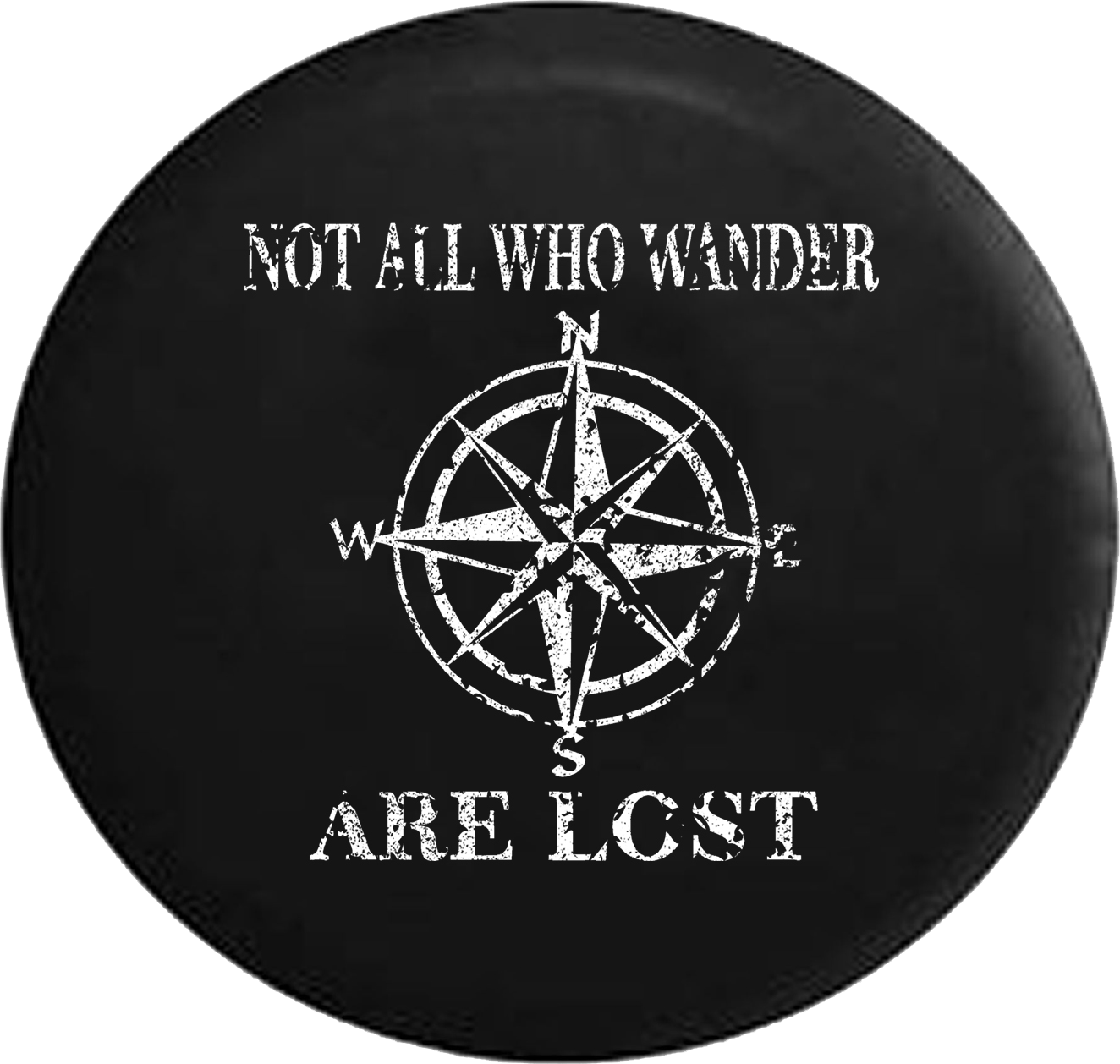Tire Cover PRO Distressed Not All Who Wander Are Lost Compass Star Jeep  Camper Spare Tire Cover S238 Custom Size – TireCoverPro