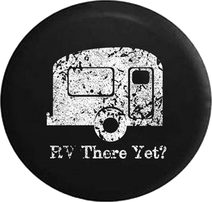 Distressed - RV There Yet? TravelCamper Jeep Camper Spare Tire Cover T126 35 inch